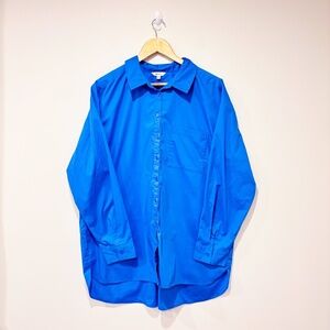 REITMANS – Royal blue button-down shirt | Classic office blouse *